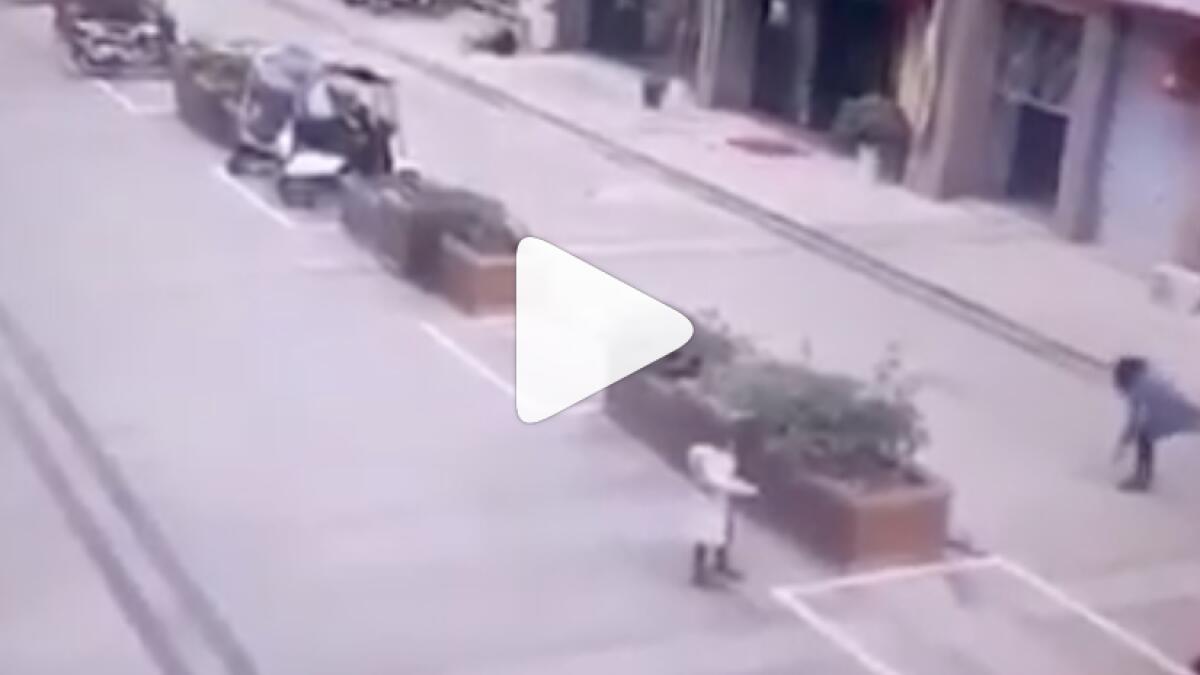 China street explosion video goes viral, 3 injured