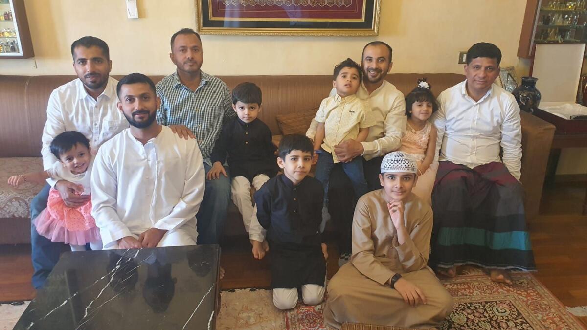 Abdul Rafi and family at their Eid festivities. Photo: Supplied