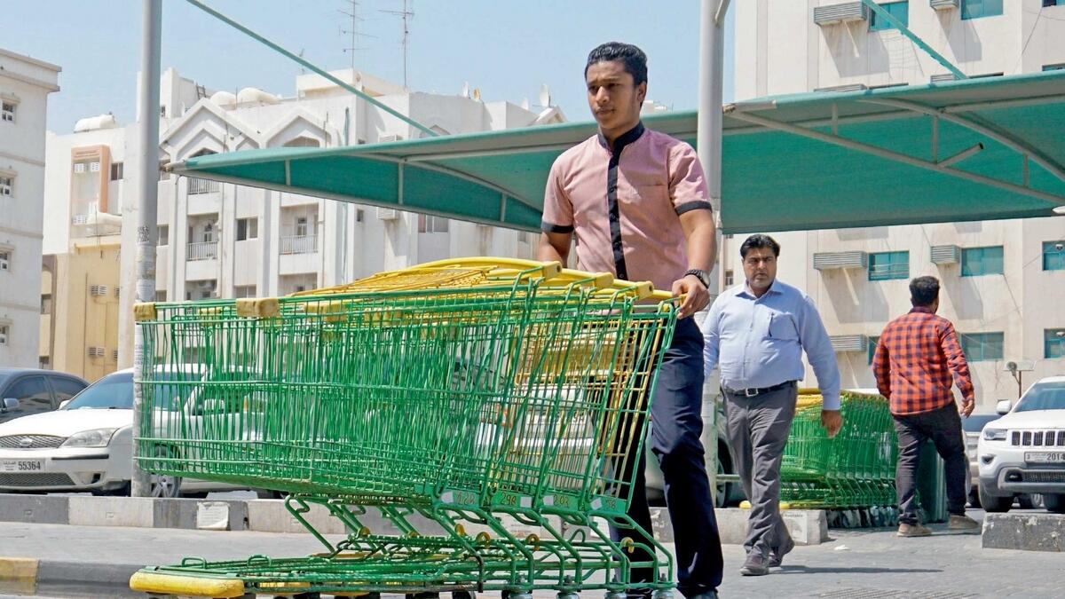 On average, Lulu sees around 10 to 12 carts go missing from some of its bigger stores each month in the UAE.-- Photo by M. Sajjad