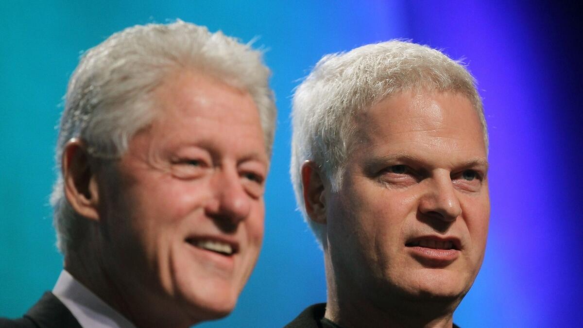 Steve Bing with former US President Bill Clinton