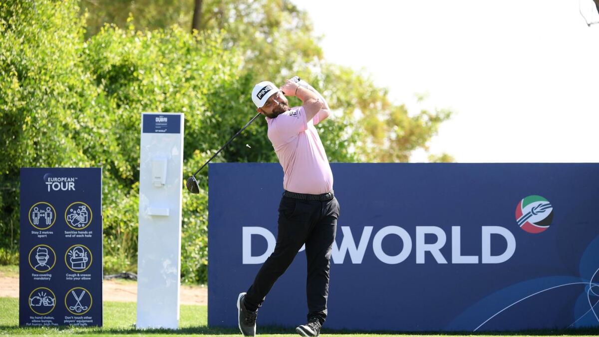 Andy Sullivan during the first round of the Golf in Dubai Championship. (Supplied photo)