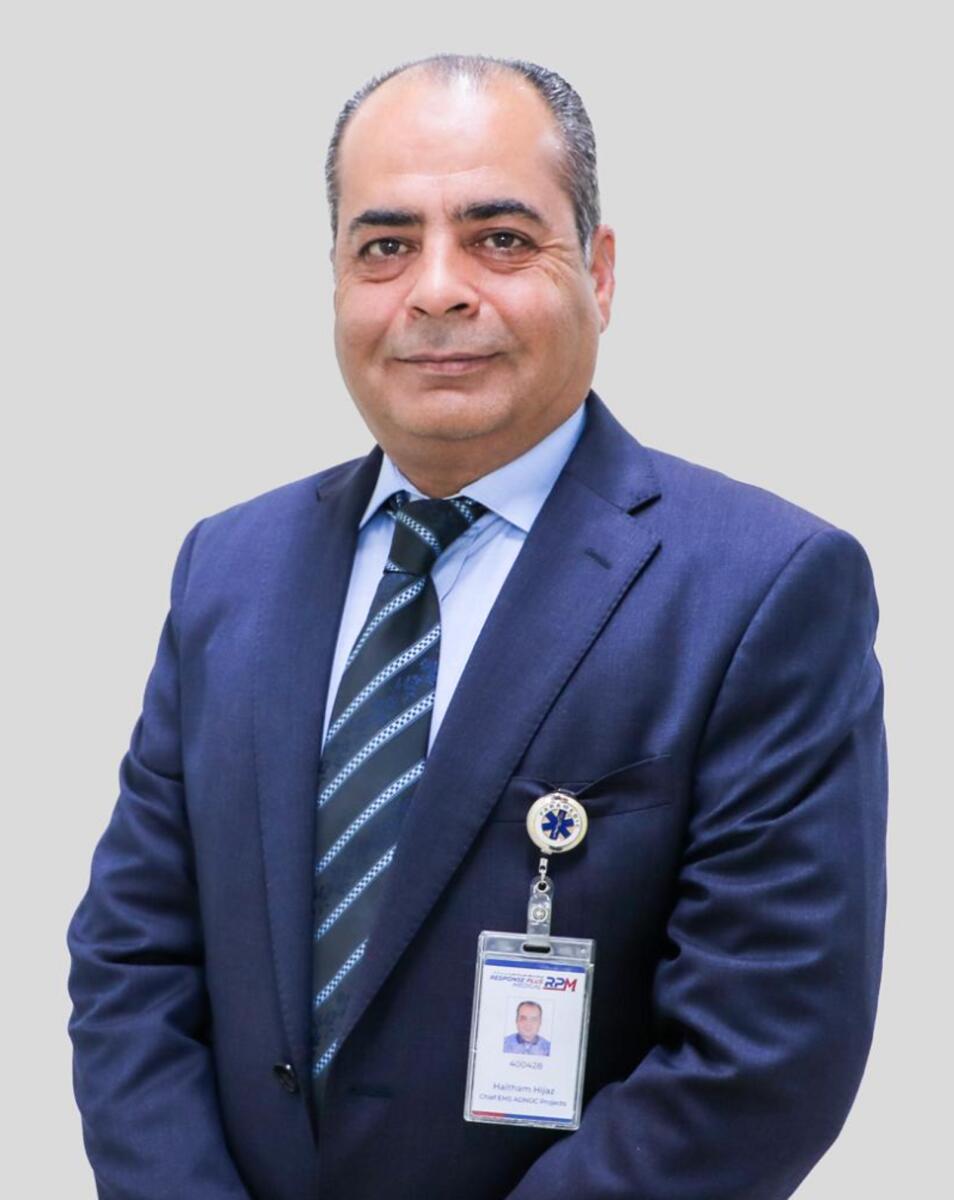 Haitham Hijaz, NR-EMT-Paramedic Chief, Emergency Medical Services, Response Plus Holding PJSC (RPM). — Supplied photo