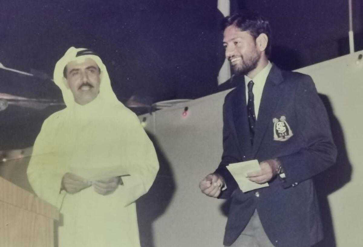 Ali Anwar Jafri (right) with Abdul Rahman Bukhatir. (Facebook)