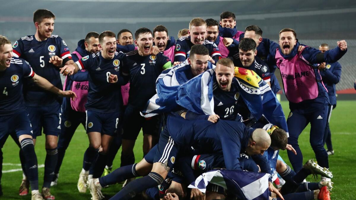Scotland's wild celebrations at the end of the match were understandable given the last major tournament they played in was the 1998 World Cup in France.
