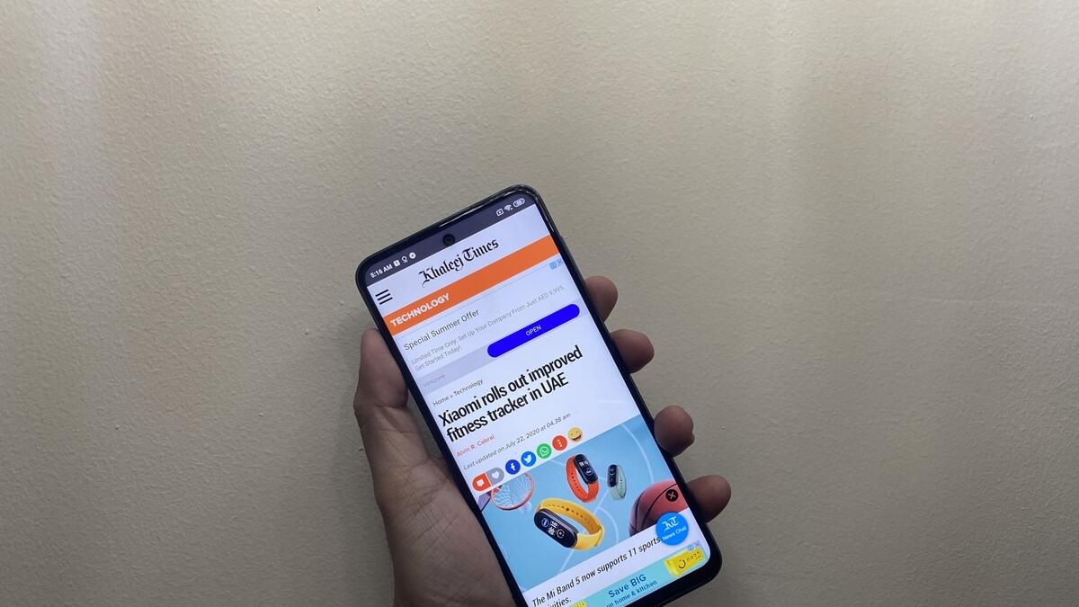 The Redmi Note 9S has a big display - but could've used a slimmer profile.
