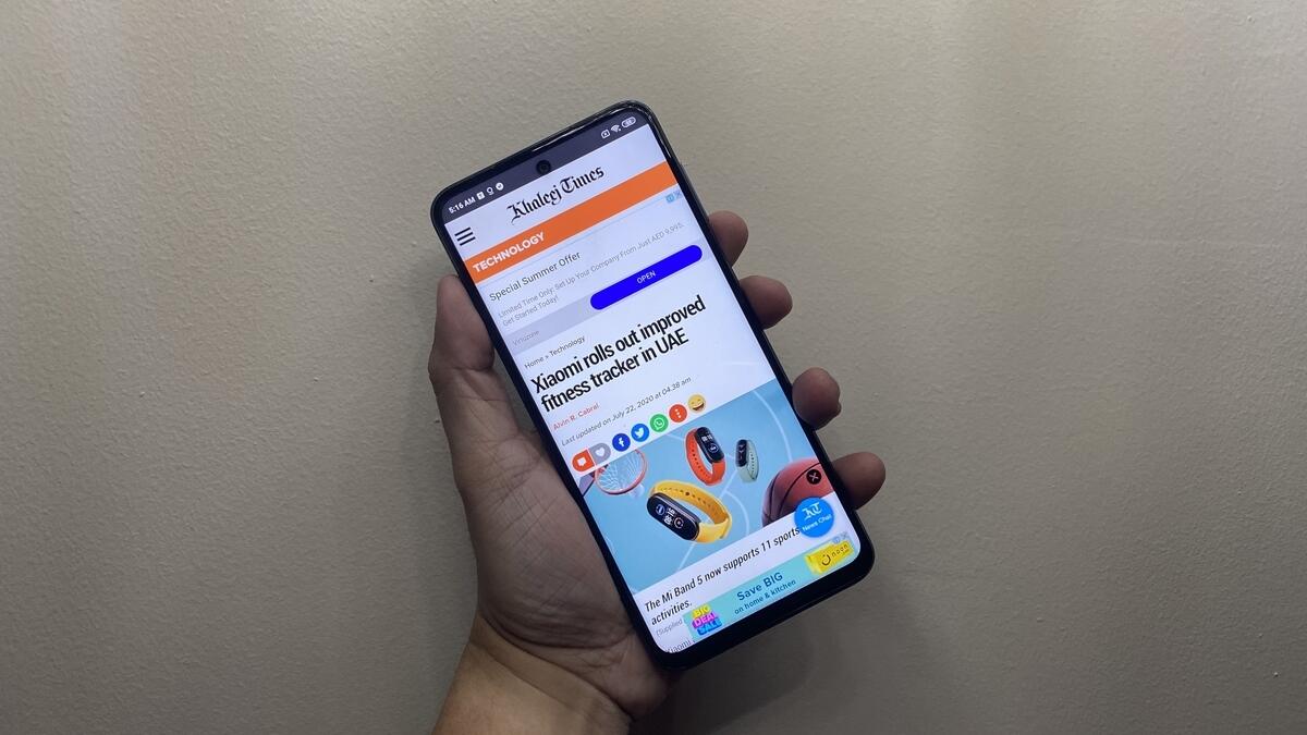 The Redmi Note 9S has a big display - but could've used a slimmer profile.