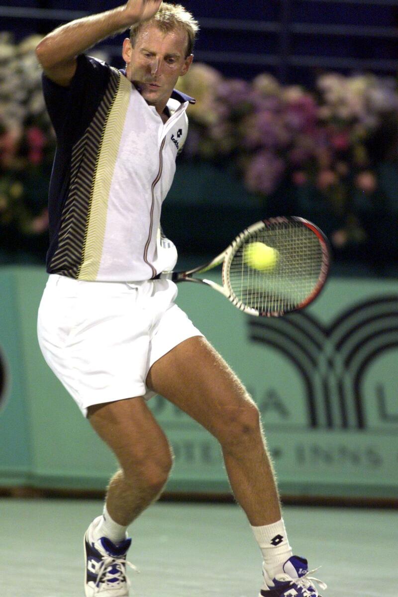 Thomas Muster of Austria during the Dubai Duty Free Tennis Championships. — AFP file