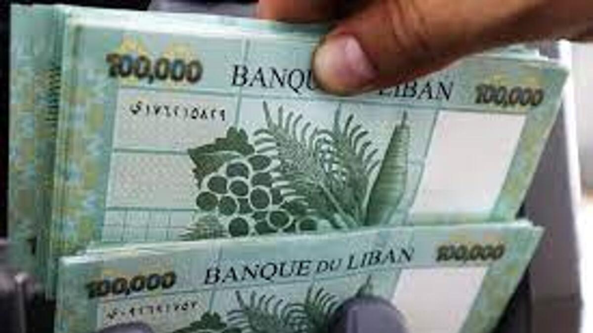 For decades, the Lebanese pound was pegged at 1,507 to the dollar, meaning that it has lost around 95 per cent of its black market value since 2019. — File photo