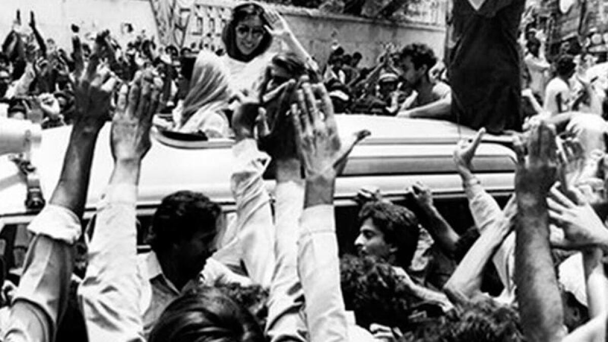 First voted in as prime minister in 1988, Bhutto was sacked by the then-president on corruption charges in 1990. She took power again in 1993 after her successor, Nawaz Sharif, was forced to resign after a row with the president. Bhutto was no more successful in her second spell as prime minister, and Sharif was back in power by 1996.-File photo from Dawn