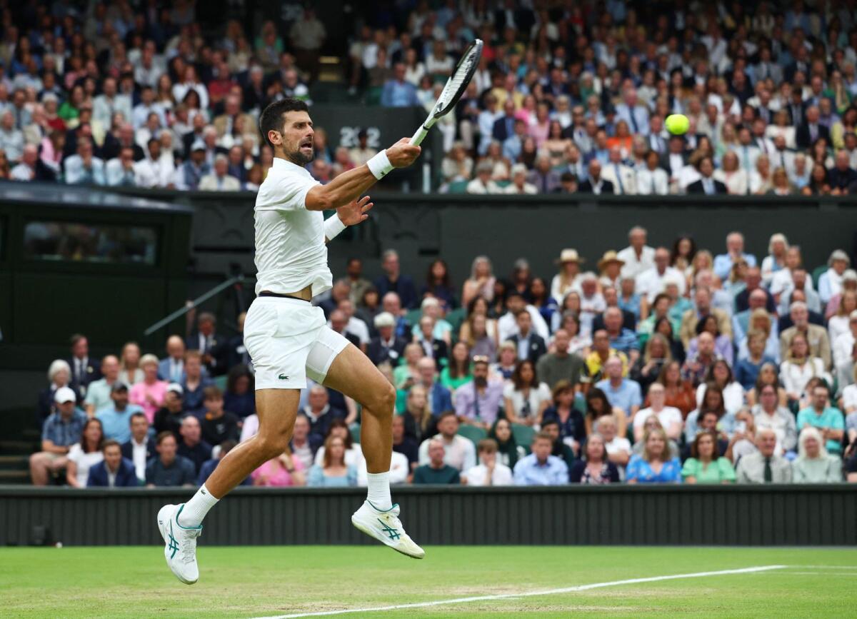 Novak Djokovic is through to his ninth final at Wimbledon final on Friday, having won seven times. - Reuters