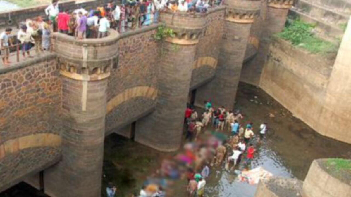 22 of same family killed as van falls into Andhra river