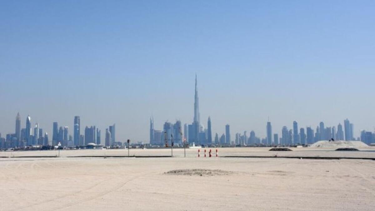 The 24,500 sqft sand plot was priced at Dh5,100 per sqft. - Supplied photo