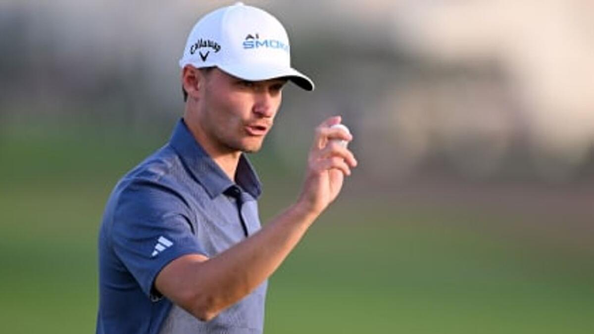 Rasmus Hojgaard tied at the top of the leaderboard after 36-holes of the Ras Al Khaimah Championship on the DP World Tour.= Supplied photo