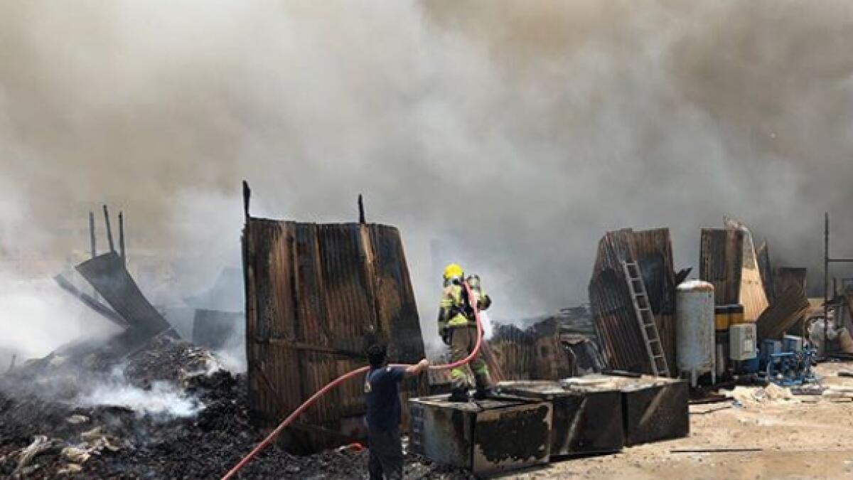 Fire guts two warehouses in Abu Dhabi 