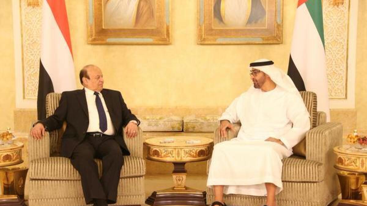 Yemen president in UAE to condole death of 45 martyrs