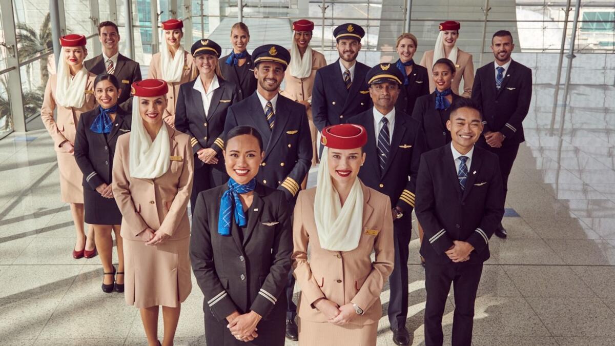 Pilots, cabin crew and staff of Emirates. — File photo