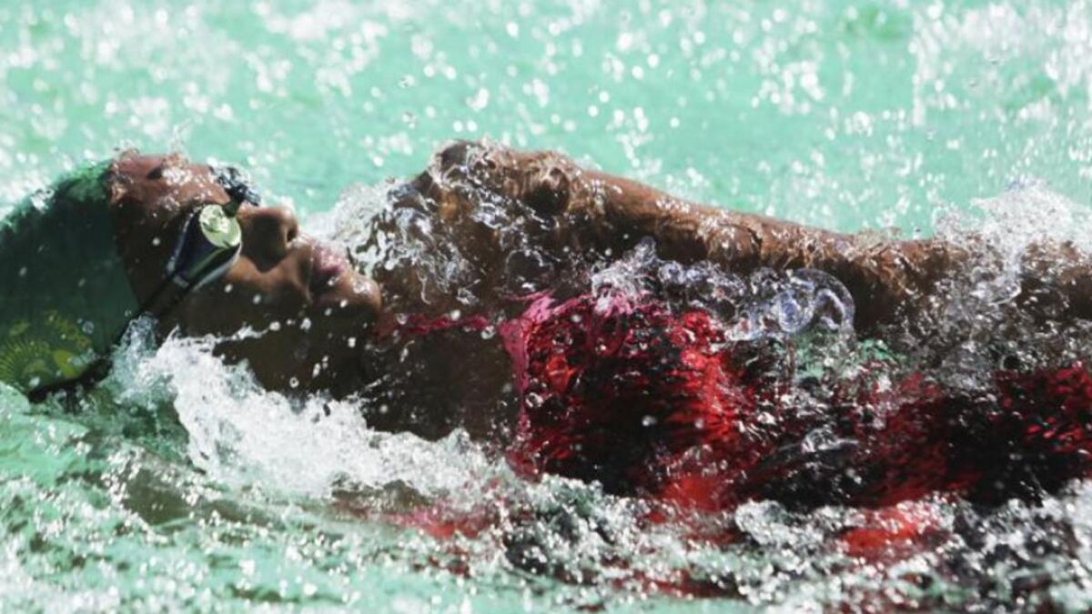 Donata Katai won gold medals in the 50-metre and 100-metre backstroke at the 2019 African Junior Championships in Tunisia. (AP)