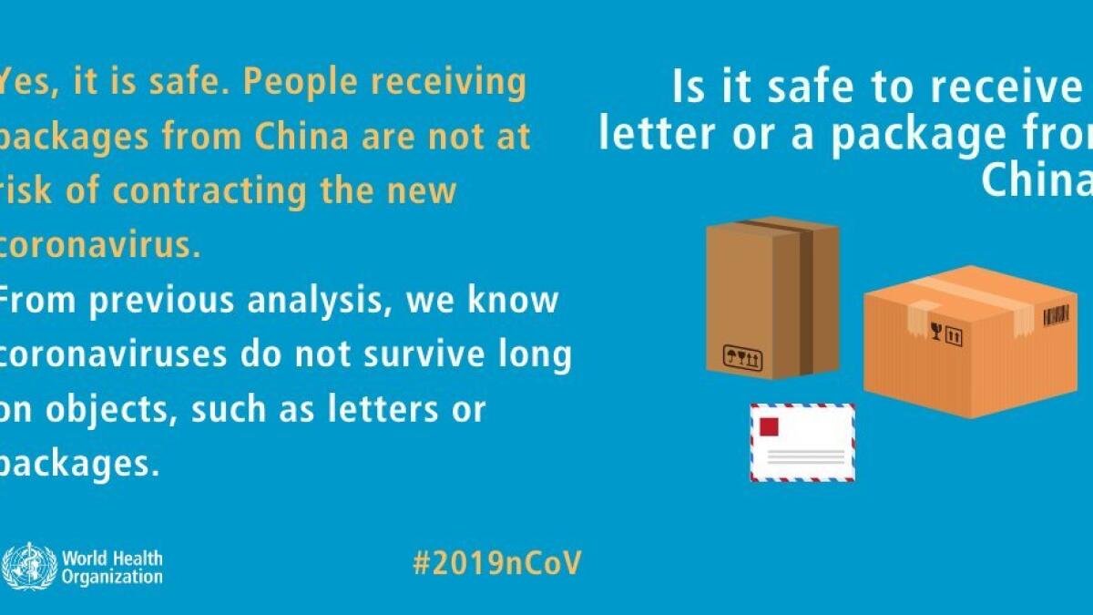 Yes, it is safe. People receiving packages from China are not at risk of contracting 2019-nCoV. From previous analysis, we know coronaviruses do not survive long on objects, such as letters or packages.