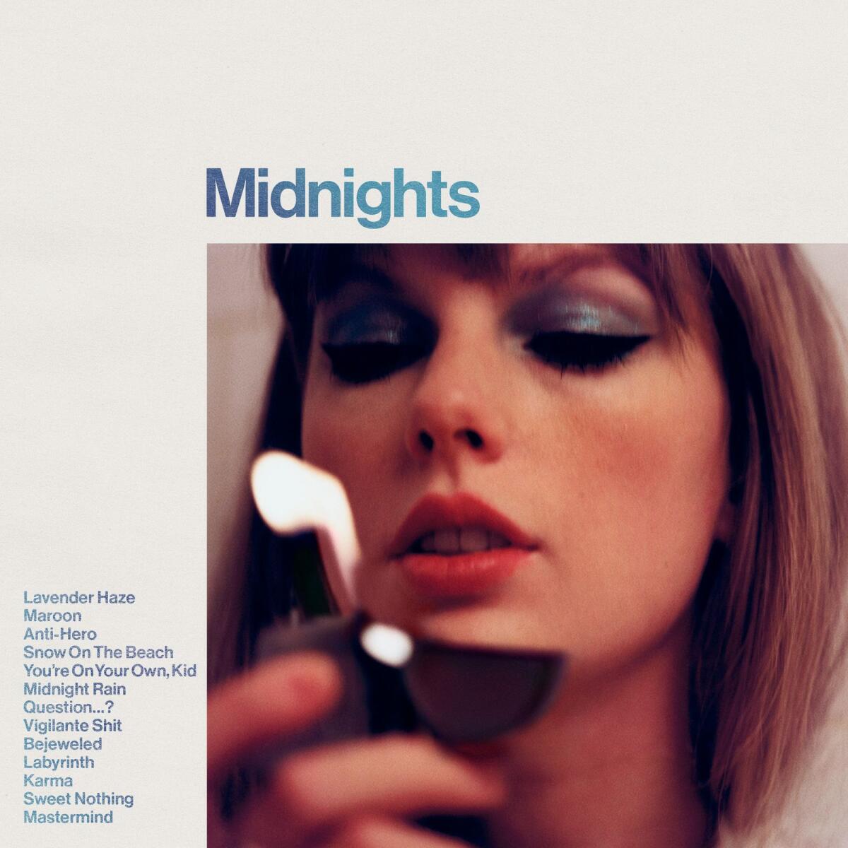 This image released by Republic Records shows 'Midnights' by Taylor Swift. (Republic Records via AP)