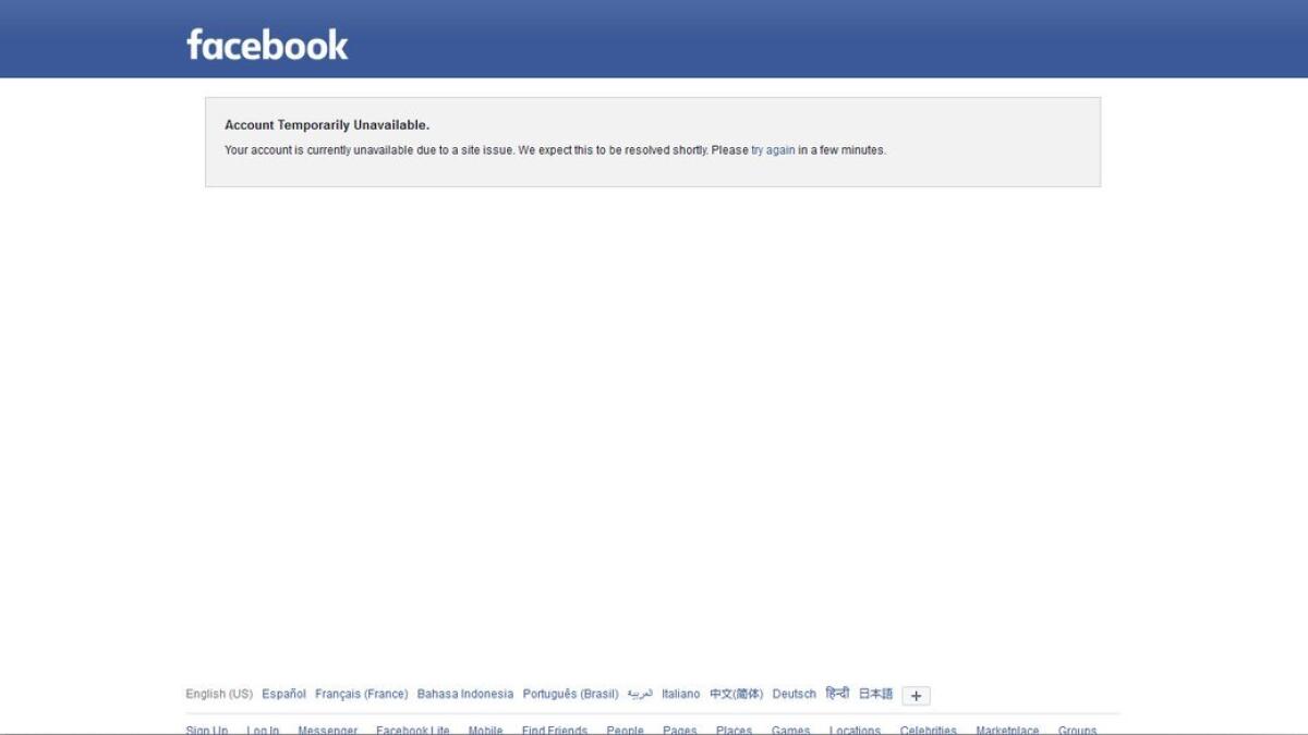 Worldwide outage hits Facebook - again: Report