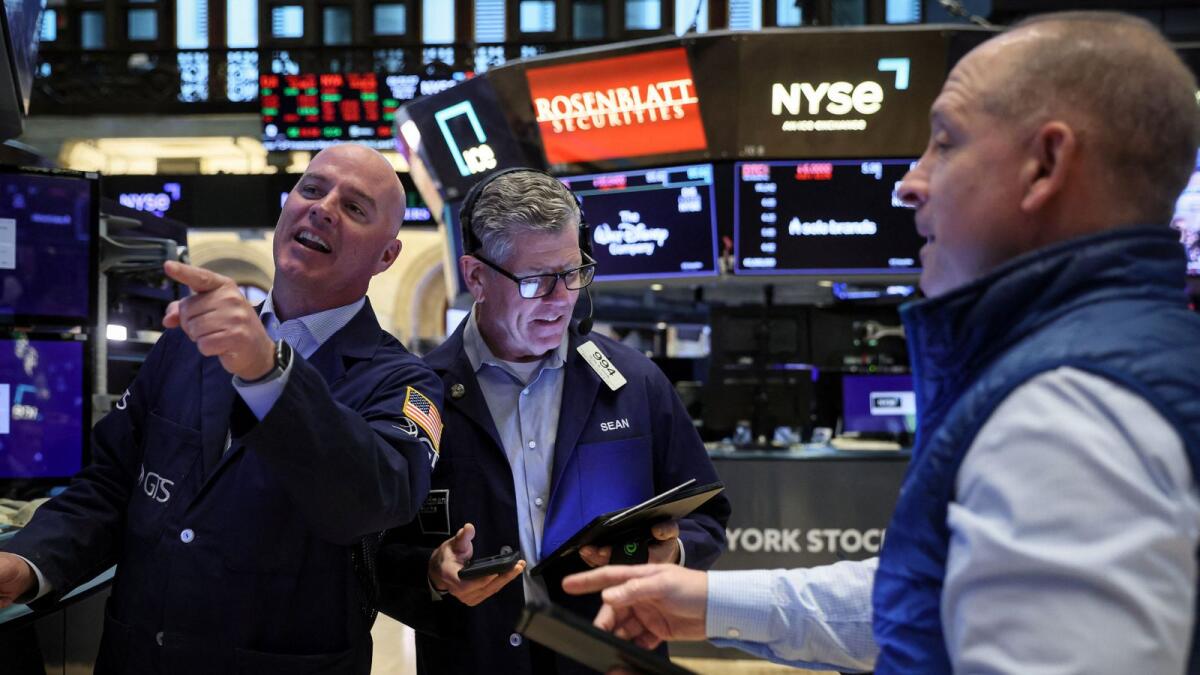 Traders at the New York Stock Exchange. Small cap stocks have struggled since turmoil in US regional banks erupted in early March. — Reuters
