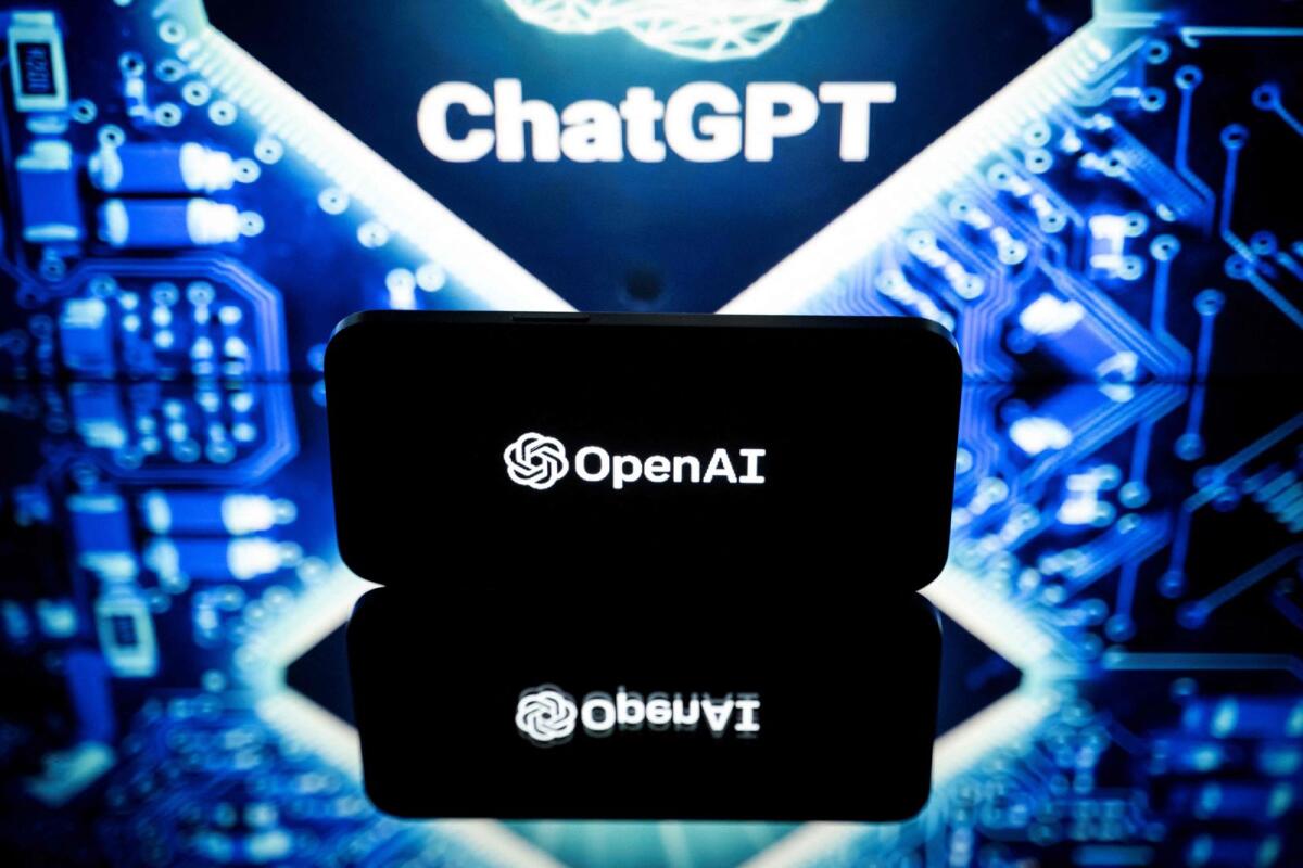 Screens displaying the logos of OpenAI and ChatGPT are seen in this photo taken on January 23, 2023, in Toulouse, southwestern France. Photo: AFP