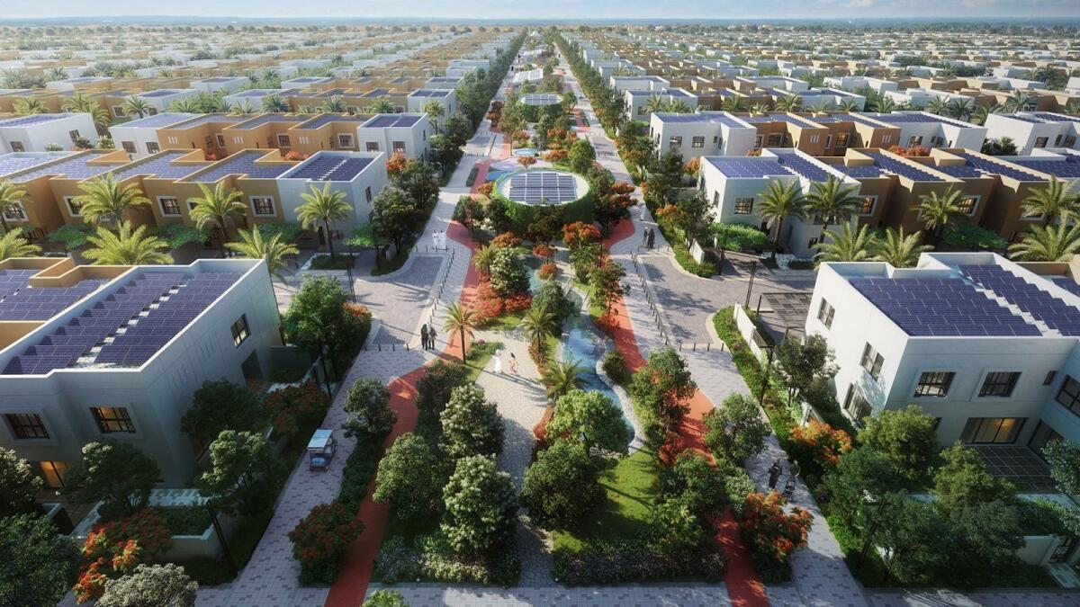 Sharjah Sustainable City is designed to reduce carbon emissions by using renewable energy sources. - Supplied photo
