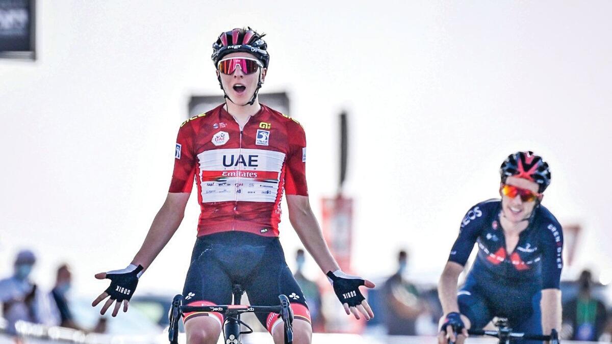 UAE Team Emirates ready to take part in in the Liege-Bastogne-Liege classic.— Supplied photo