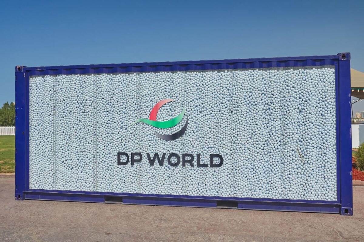The DP World container that will be located in the DP World Container Village in the Fan Zone at the DP World Tour Championship to be held at Jumeirah Golf Estates, Thursday 16th - Sunday 19th November, 2023 - Supplied photo