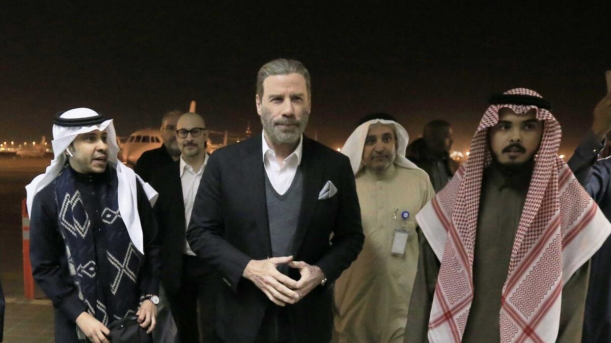 John Travolta meets his fans in Saudi Arabia