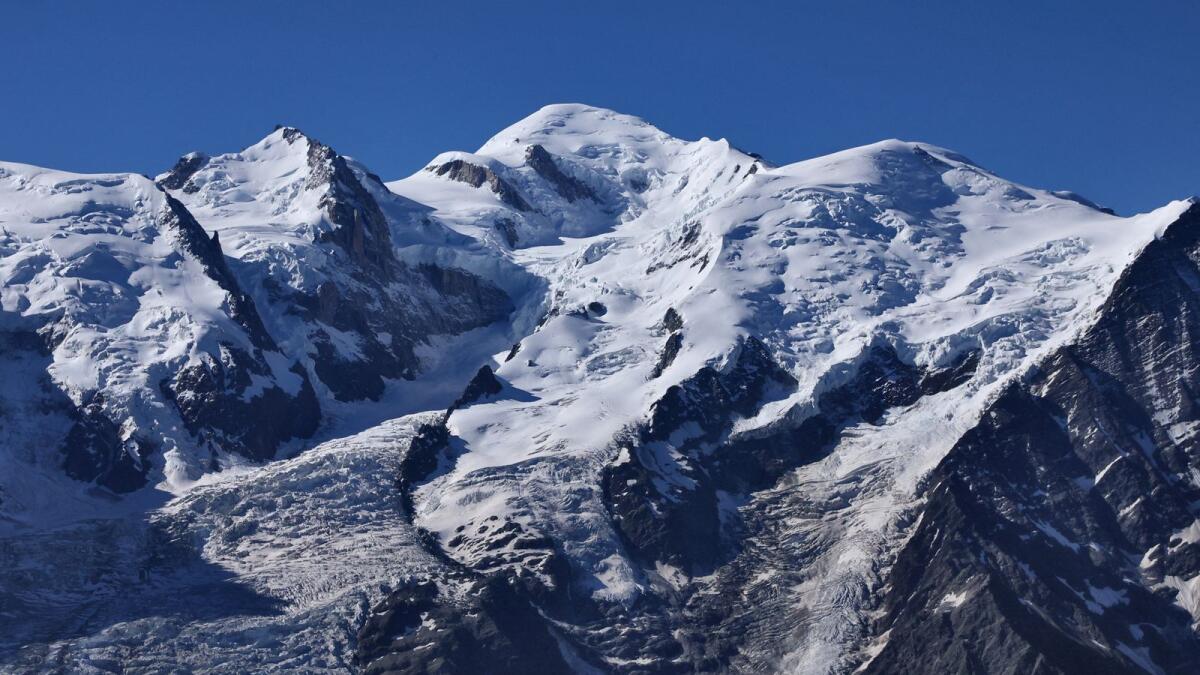 A view of the Mont Blanc mountain. Photo: Reuters