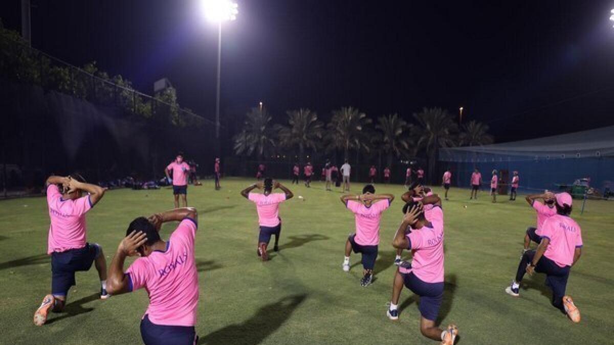 The Rajasthan Royals attended their first training session on Wednesday after their arrival in the UAE