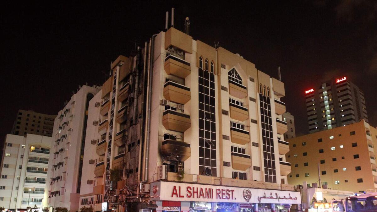 WATCH: Fire originated from Sharjah hotel fireplace