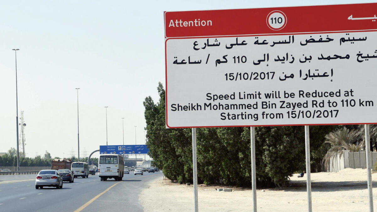 New speed limits on Dubais Sheikh Mohamed bin Zayed, Emirates Road from today