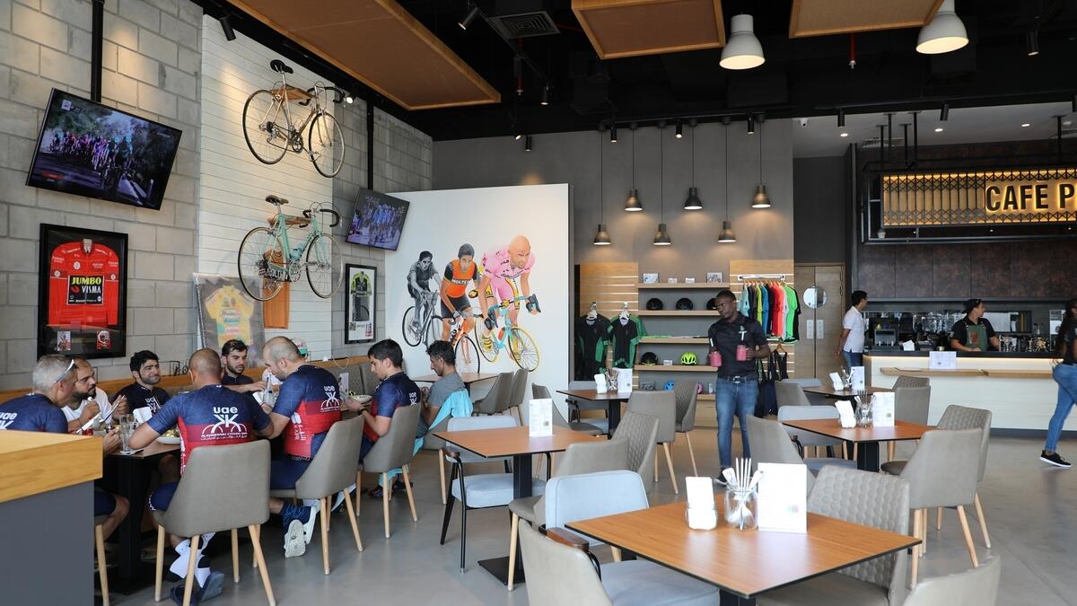 The cafe caters to a variety of customers, from sports enthusiasts to dedicated food-lovers.