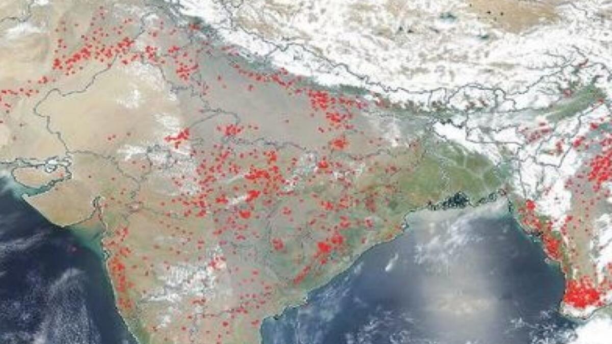 Alarming Nasa images show massive fires in large parts of India 