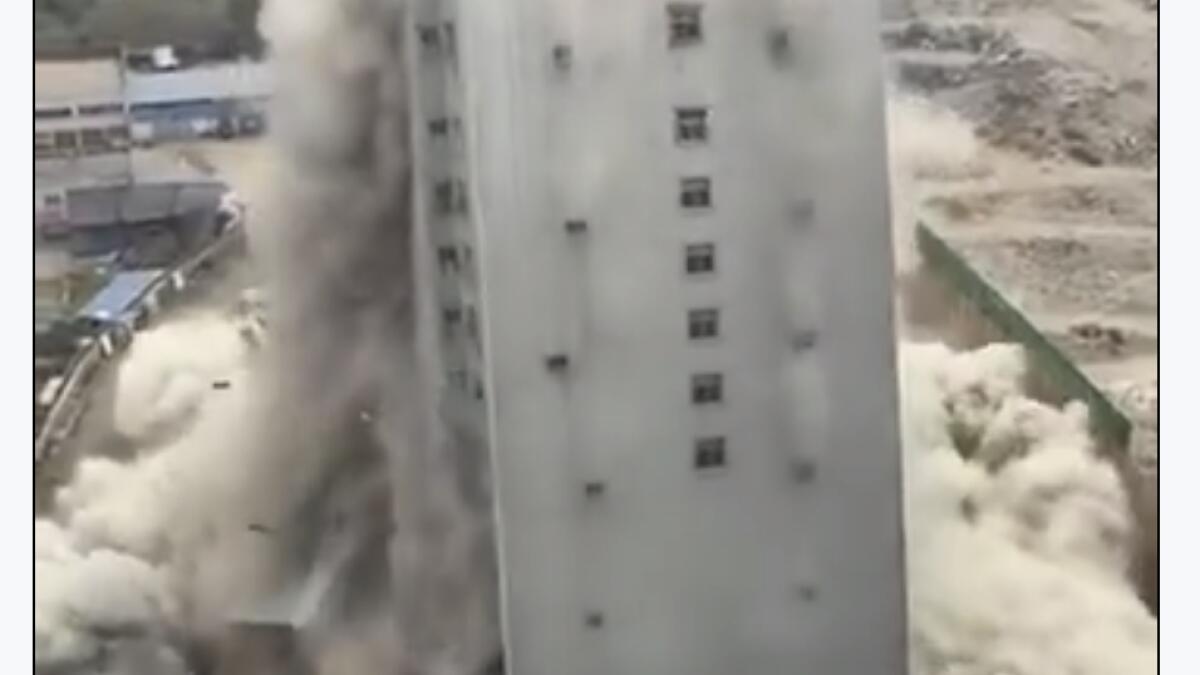 Video: 15-floor building demolished in 10 seconds