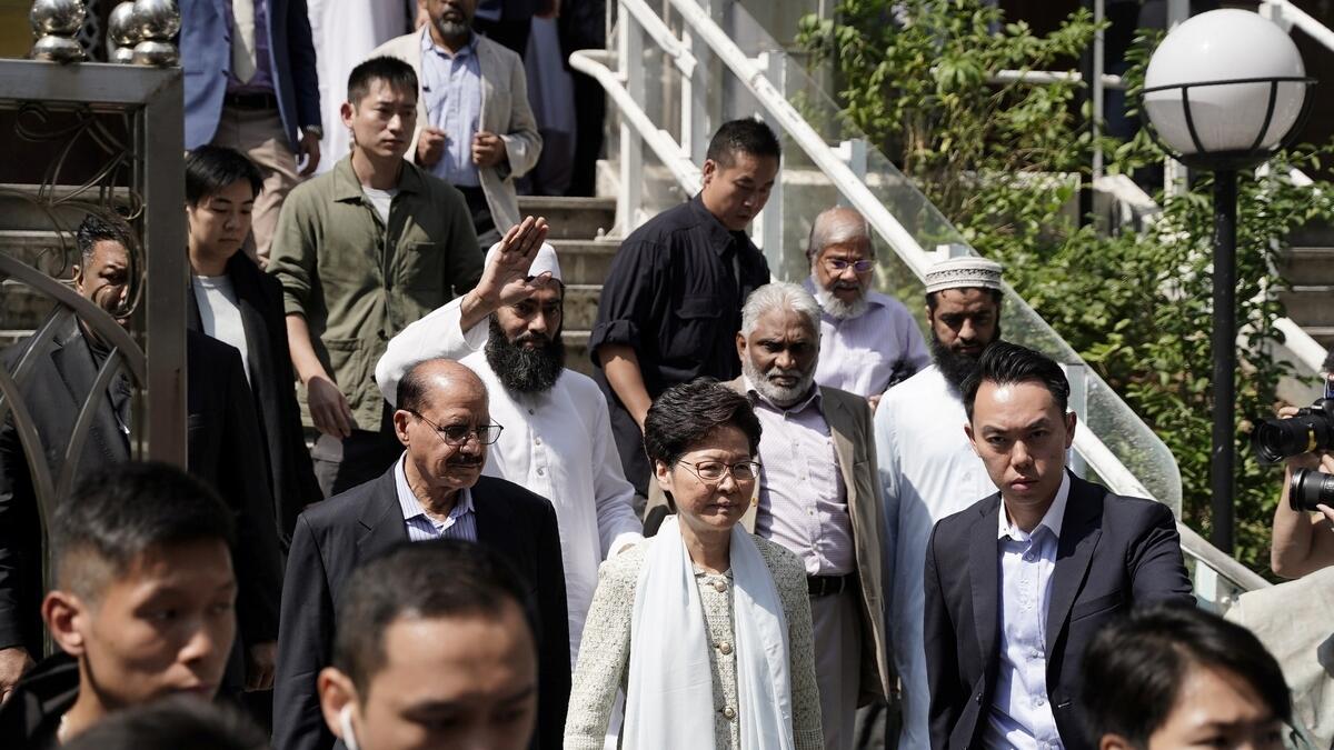 Hong Kong, mosque, China, Carrie Lam, water cannon