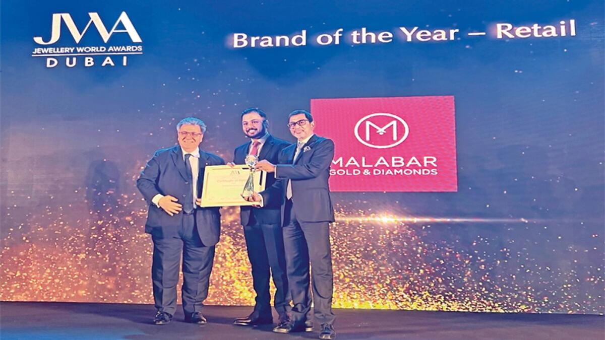 K P Abdul Salam, vice chairman, Malabar Group and Shamlal Ahamed jointly received the award at an event held in Dubai.