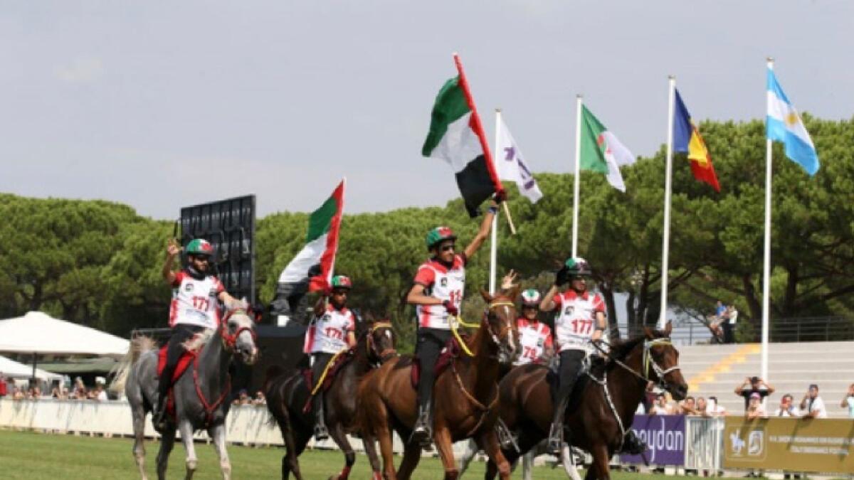 The last edition of the FEI World Endurance Champion for Young Riders and Juniors which took place in San Rossore, Pisa on 12 September 2019 saw the complete dominance of the UAE team with Saeed Almuhairi – (M7 Endurance Stables) winning the gold followed by Shaheen Al Mazrouei – (F3 Stables) and Saif Al Mazrouei  (MRM Stables).
