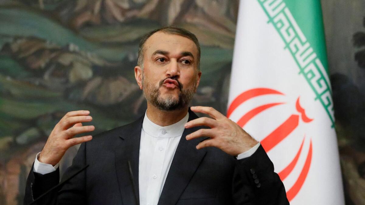 Iranian Foreign Minister Hossein Amir-Abdollahian. -- Reuters file