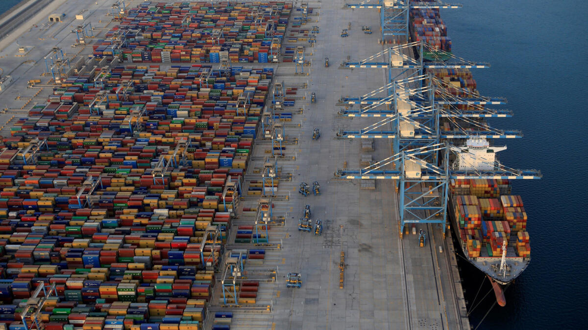 A view of Khalifa Port, part of the AD Ports Group. - WAM