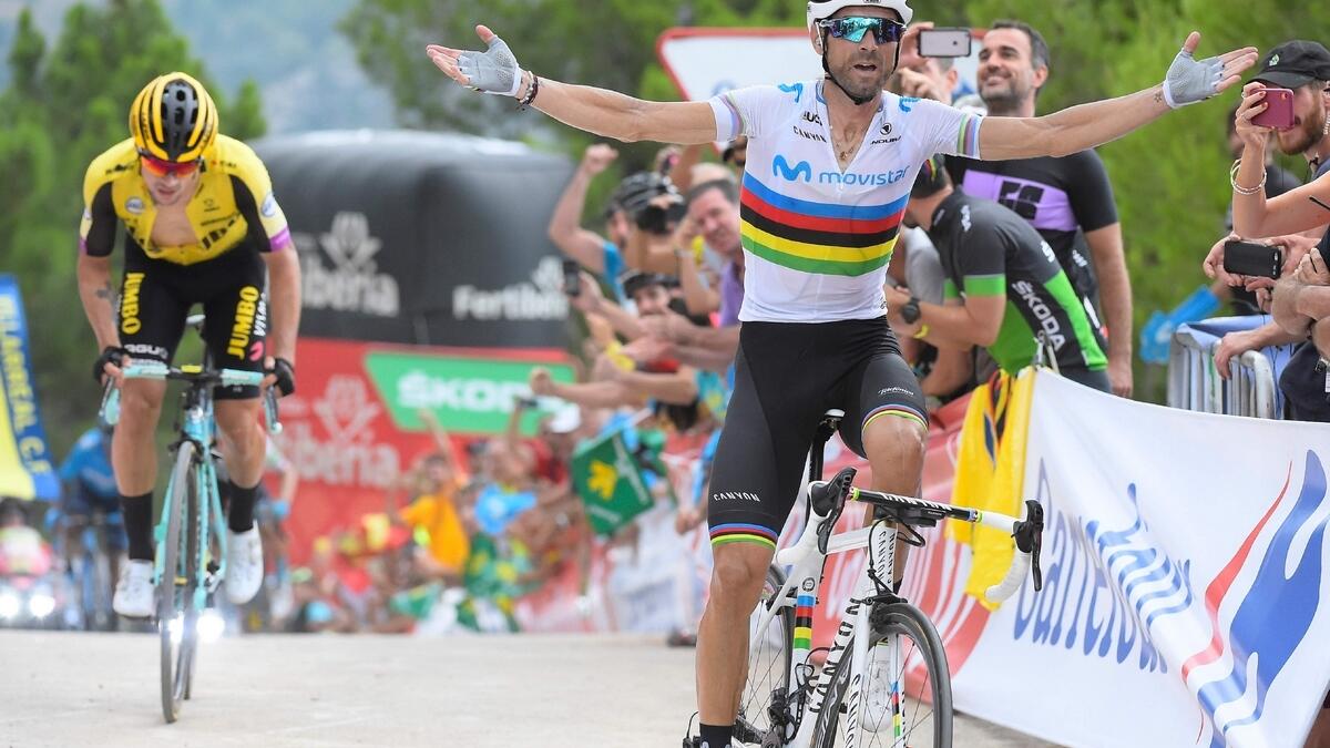 Valverde wins mountain-top Vuelta finish but Lopez regains red