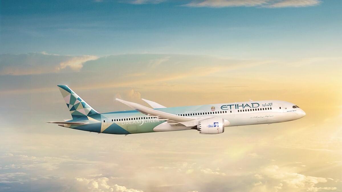 Etihad, boeing, eco-friendly flight, carbon emissions