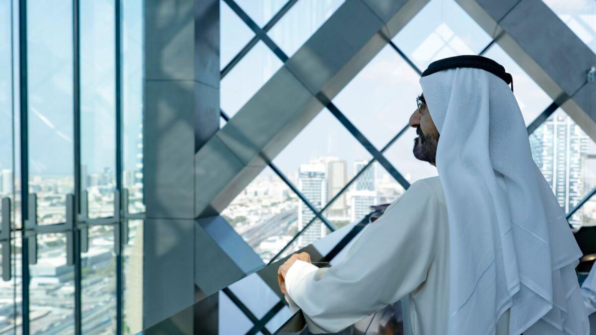 Sheikh Mohammed during a visit to One&amp;Only One Za’abeel on Thursday.