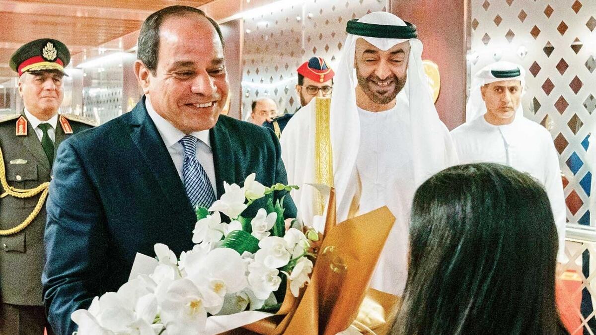 Egyptian President, Abdel Fattah El Sisi, Abu Dhabi, Sheikh Mohamed, 