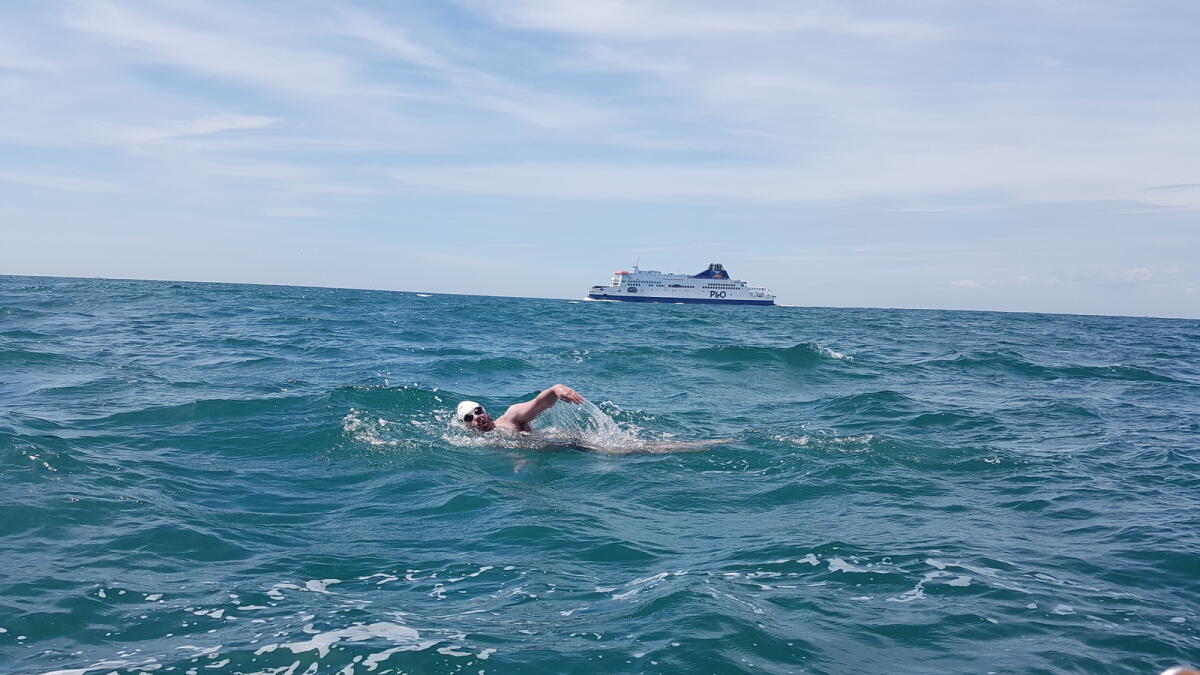 27-year-old Dubai resident Sam Brenkel swam for 13 hours across the English Channel braving freezing water, high waves and strong currents during his 3-month-trip. — Supplied photos