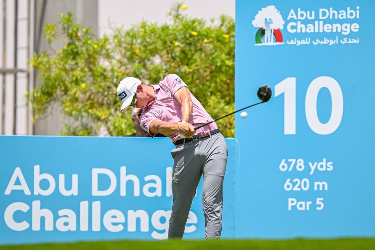 Big hitting Wilko Nienaber (RSA) shoots a 60 in round two to be tied for the lead at Al Ain Equestrian, Shooting and Golf Club on the Challenge Tour. - Supplied photo