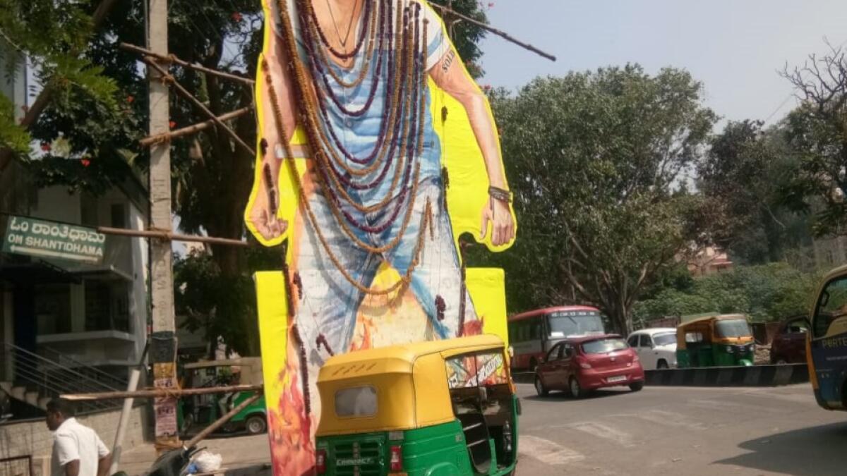 Police file complaint against South Indian actor for installing 25-foot long cut-outs