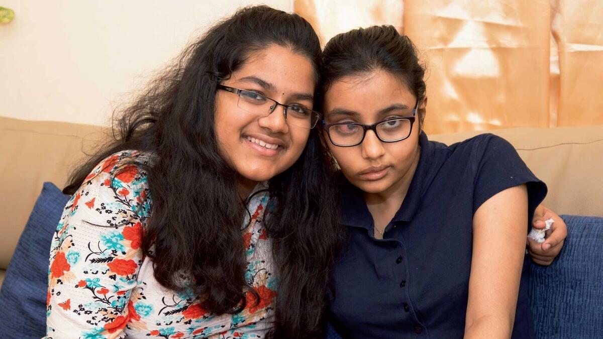 Haritha (L) and Namitha were given Year of Zayed Special Award by their school. — Supplied photo